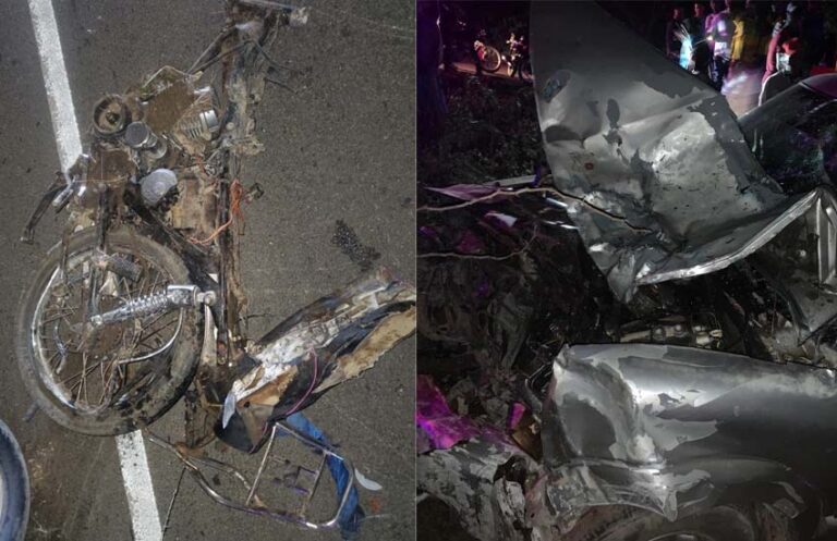 En la autopista Duarte en La Guajaca