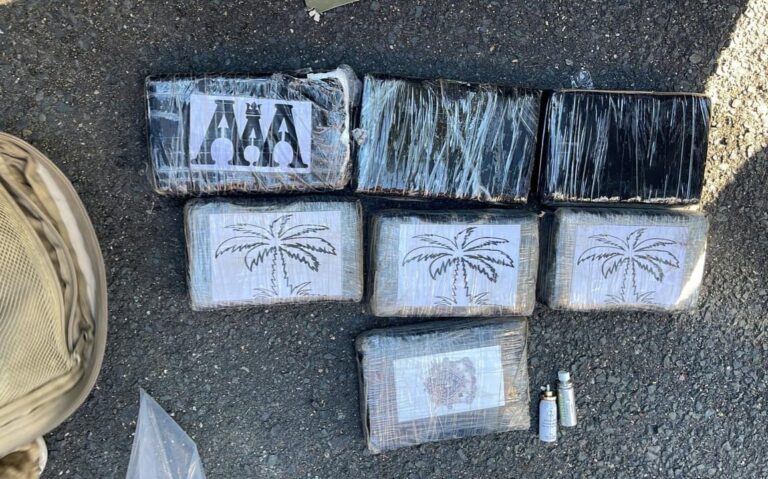 Arrestan cuatro personas con siete mil gramos presumiblemente cocaína