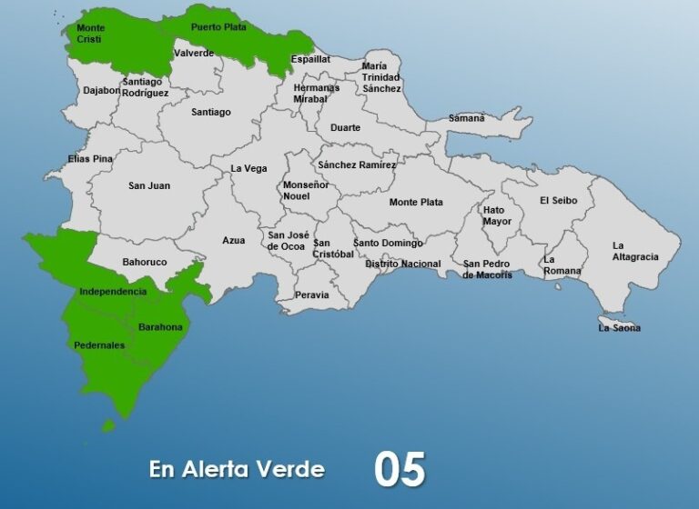 COE emite alerta verde para cinco provincias por lluvias