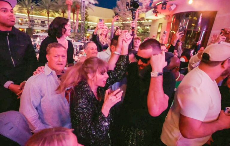 Taylor Swift y Travis Kelce celebraron después del Super Bowl entre tragos, amigos y baile