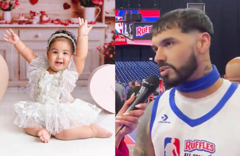 Anuel a su hija Cattleya