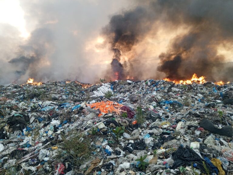 Desaprensivos provocan incendio en vertedero clausurado de La Vega