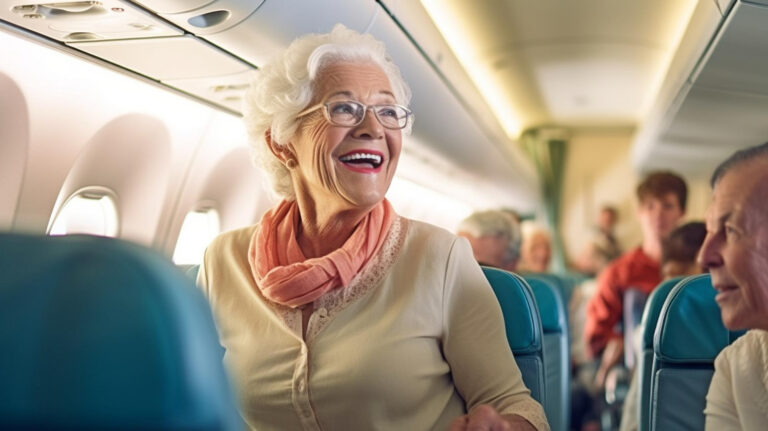 Un pasajero le cede su asiento en primera clase a una anciana de 88 años