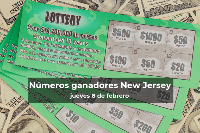 Lotería de Nueva Jersey en vivo: resultados y ganadores del jueves 8 de febrero de 2024