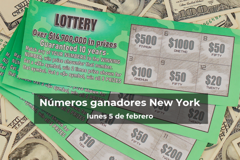 Lotería de Nueva York en vivo: resultados y ganadores del lunes 5 de febrero de 2024