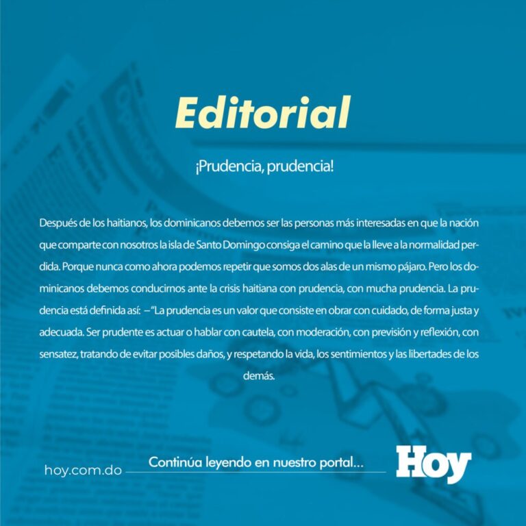 ¡Prudencia, prudencia!