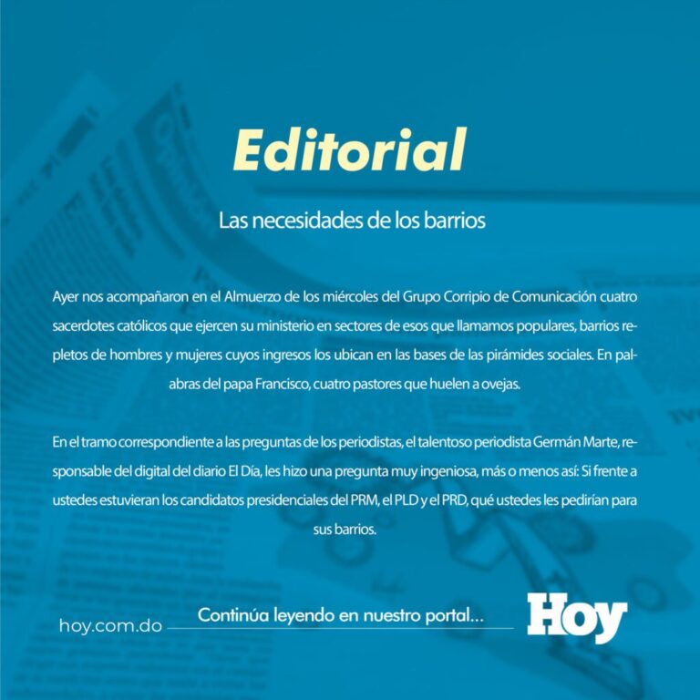 Las necesidades de los barrios