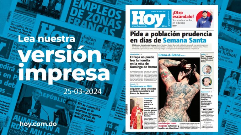 Edición impresa, lunes 25 de marzo de 2024