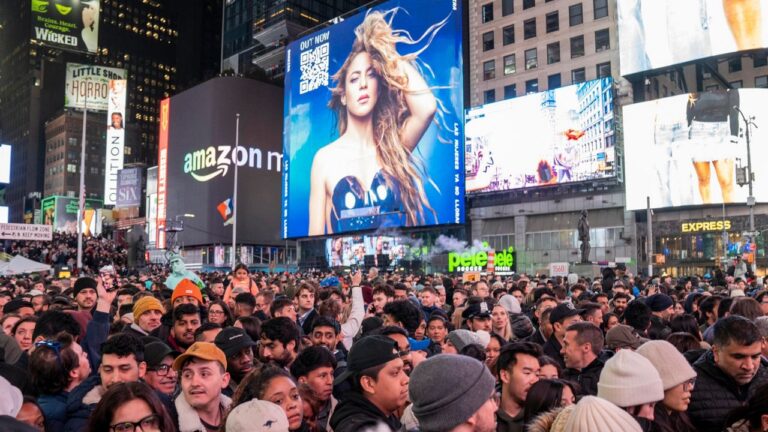 Shakira en concierto gratis en Times Square