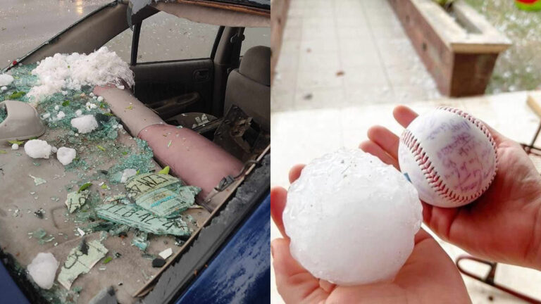 VIDEO: Granizo del tamaño de pelotas de beisbol rompe cristales en Coahuila #FVDigital