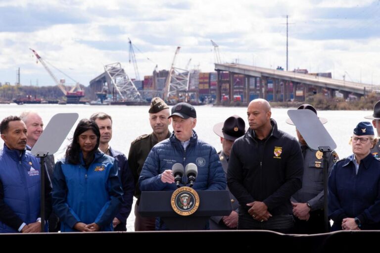 Joe Biden visitó Baltimore: “Vamos a mover cielo y tierra para reconstruir este puente”