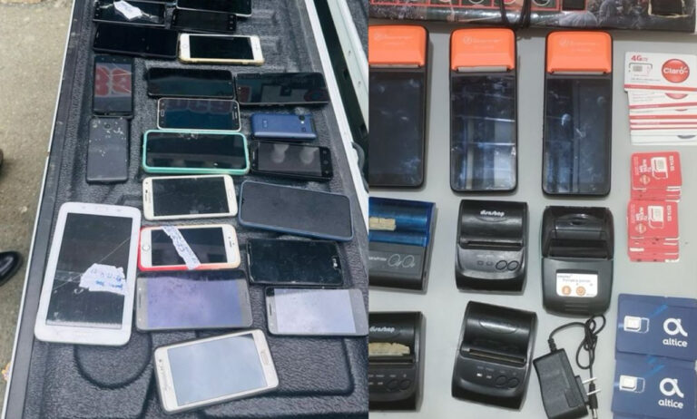 Ocupan en La Vega 31 celulares y 86 tarjetas SIM de varias compañías