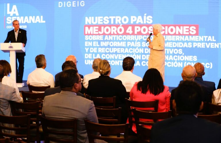 Abinader dice 93.4% de las instituciones cumplen con el índice de transparencia que exige el Gobierno