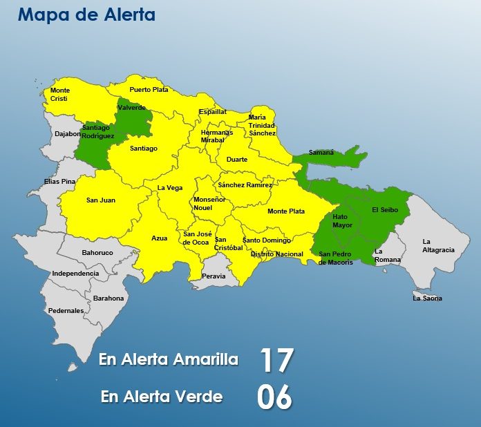 Incrementan niveles de alerta por posibles crecidas de ríos, arroyos y cañadas, producto de vaguada