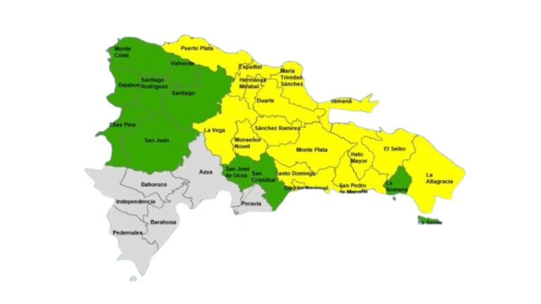 Quince provincias y el Distrito Nacional en alerta amarilla y 10 en verde – noticias telemicro