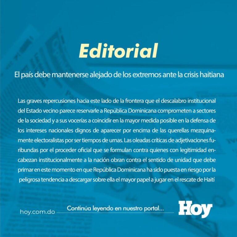 El país debe mantenerse alejado de los extremos ante la crisis haitiana