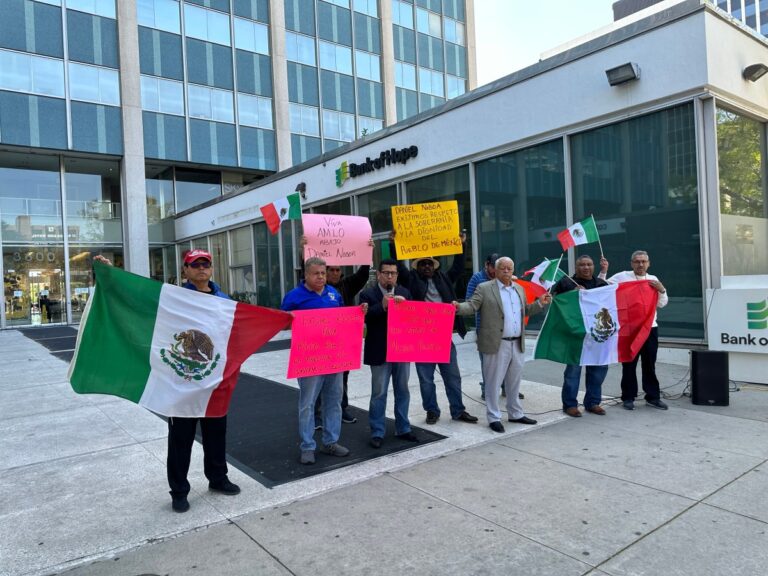 Protestan en el Consulado de Ecuador contra asalto a embajada mexicana #FVDigital