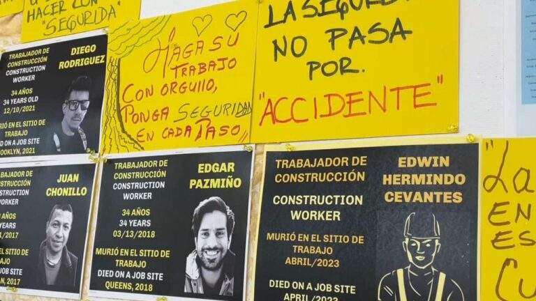 Recuerdan a trabajadores construcción inmigrantes muertos