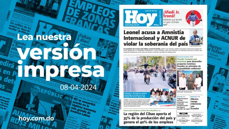 Edición impresa, lunes 8 de abril de 2024