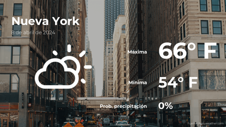 Nueva York: pronóstico del tiempo para este lunes 8 de abril