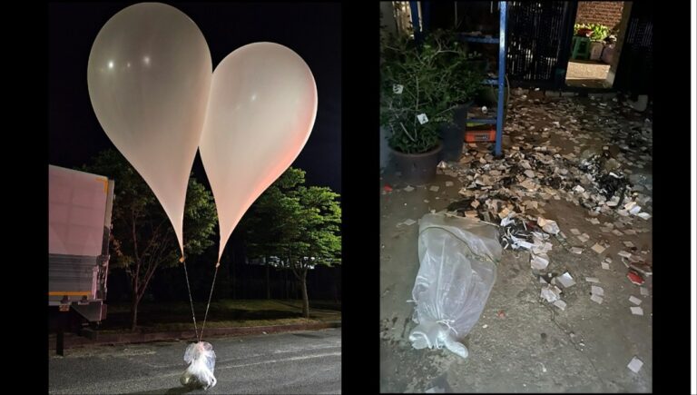 Corea del Norte manda globos con basura a Corea del Sur