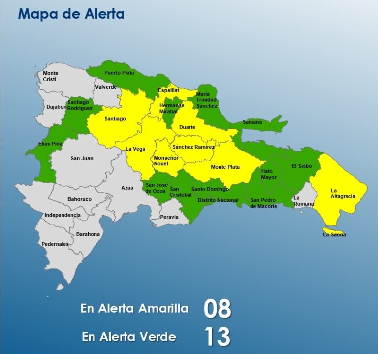 COE mantiene 08 provincias en alerta amarilla y a 12 y en verde #FVDigital