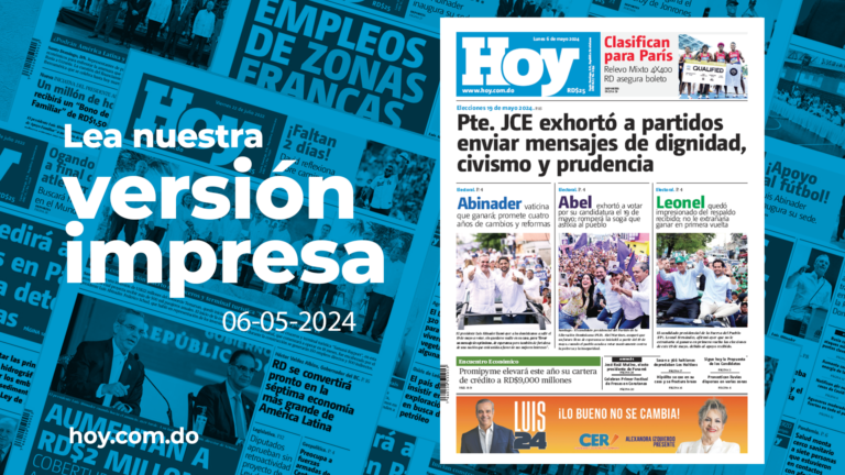 Edición impresa, lunes 6 de mayo de 2024