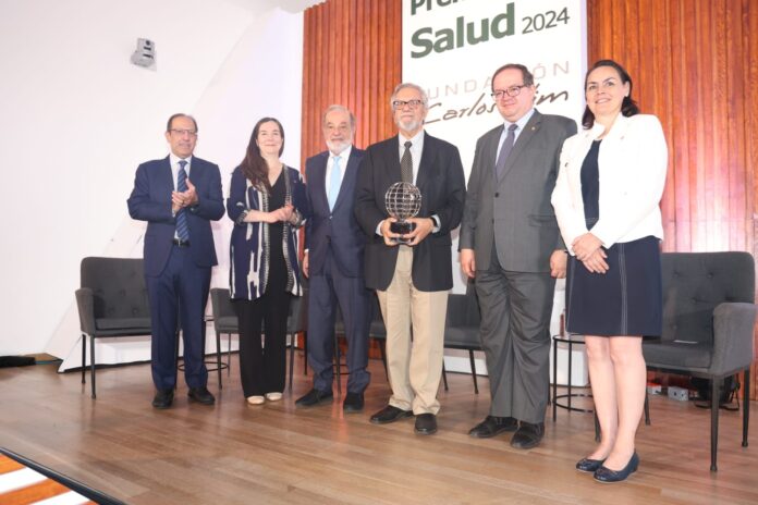 Marco Antonio Slim, Carmen Hernández, Carlos Slim, Dr. Moisés Selman, Leonaldo Lomelí y Ana Sepúlveda