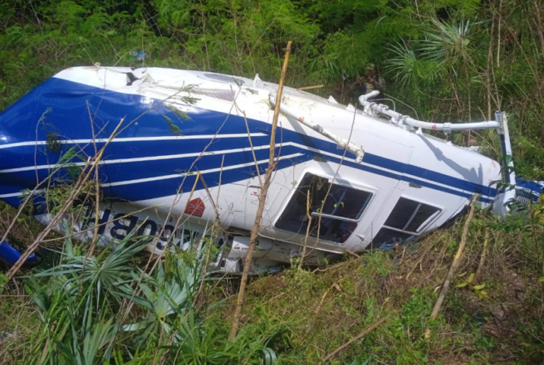 Cae helicóptero en Santiago Rodríguez – Remolacha   #FVDigital