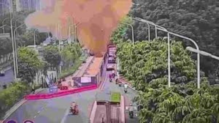 Explosión que cubrió Nanning en China