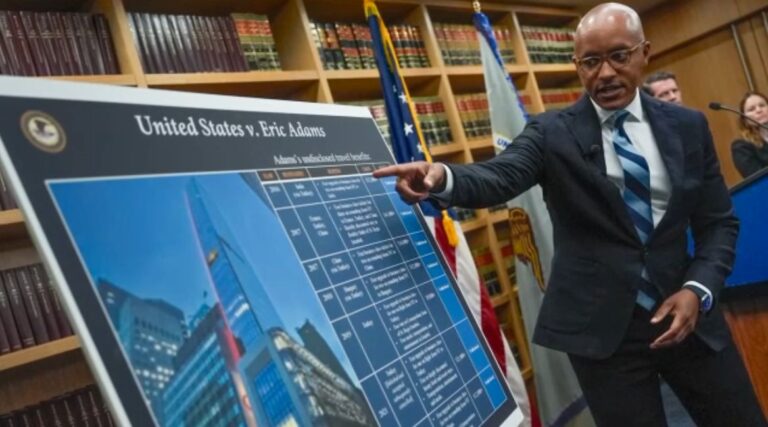 Acusan a Adams de aceptar contribuciones ilegales de campaña