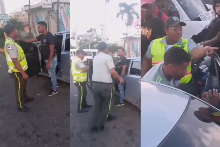 Agente de la DIGESETT y ciudadano