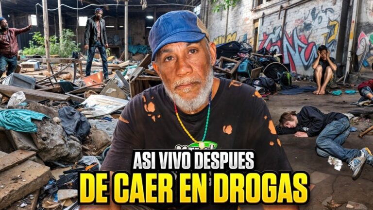 Vive en una cueva hecha de ropa y palos llena de adictos en New Jersey   #FVDigital