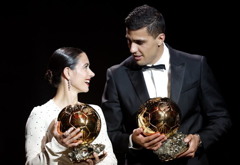Rodri y Aitana Bonmatí, ganadores del Balón de Oro 2024