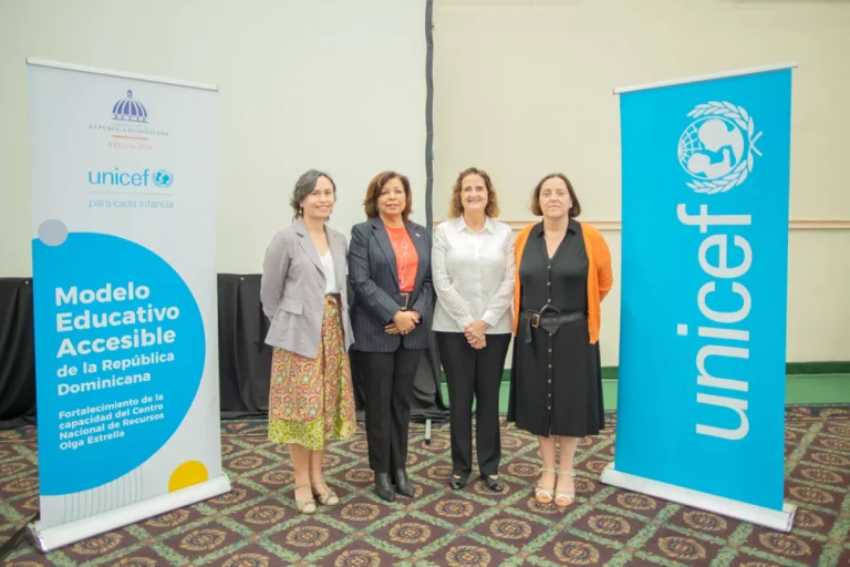 Educación y Unicef ponen en marcha plan de beneficio escolar a niños con discapacidad