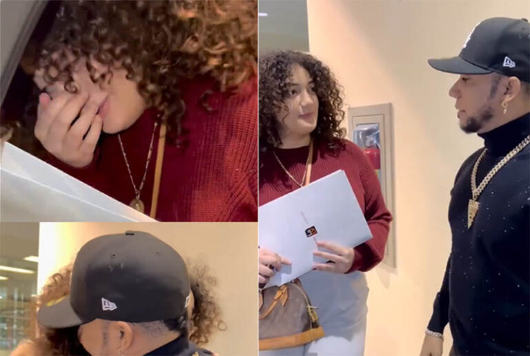 Elvis Martínez a su hija