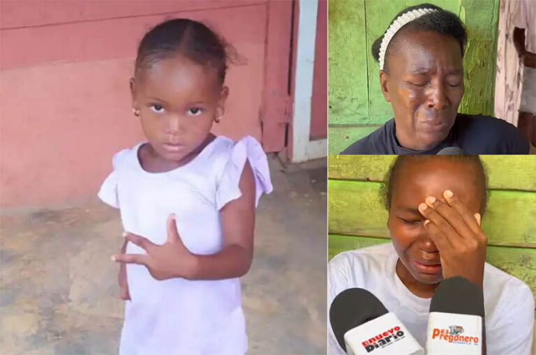 Una niña de 4 en Guazumita