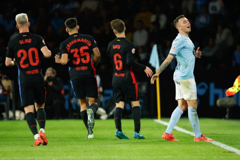 Dos goles en tres minutos evitan triunfo del Barcelona ante Celta