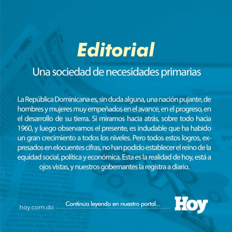 Una sociedad de necesidades primarias