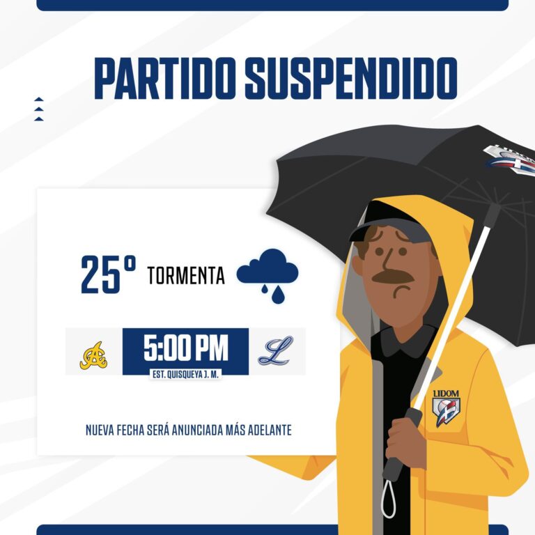 Supendido el partido entre Águilas y Licey por lluvia – Remolacha   #FVDigital