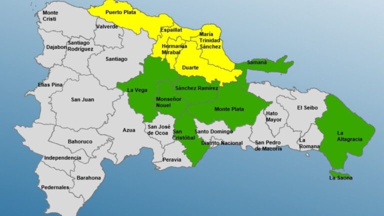 COE aumenta a 12 las provincias en alerta; cinco están en amarillo