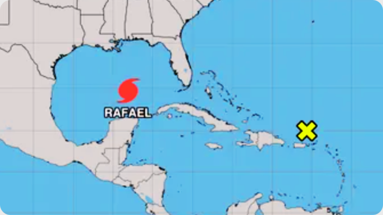 Huracán Rafael gana fuerza en el centro del Golfo de México   #FVDigital