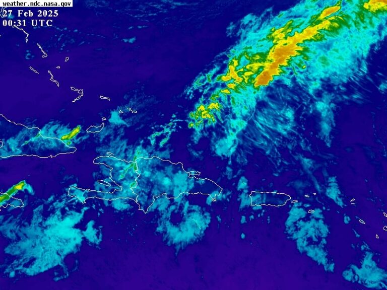 Vaguada y sistema frontal incidirán sobre el país este jueves