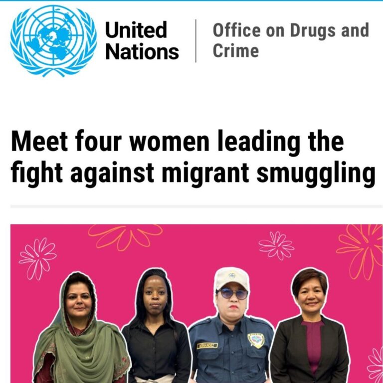 Policiales: UNODC destaca por segunda vez a la coronel Francia Hernández por su liderazgo en la lucha contra la trata y el tráfico de personas