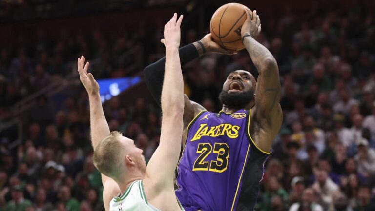 Los Celtics fueron demasiada pieza para los Lakers, que se quedaron sin LeBron James por lesión #FVDigital