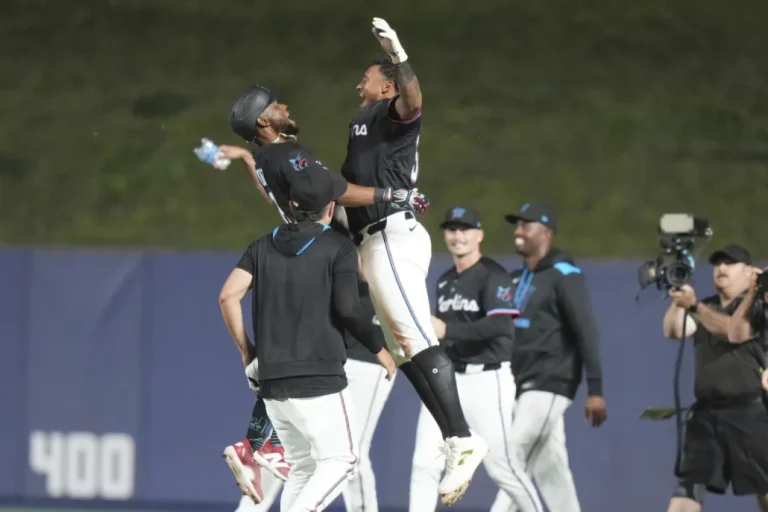 Myers le da a Marlins segunda victoria por walk-off en 33 días con un triunfo 5-4 en 12 entradas