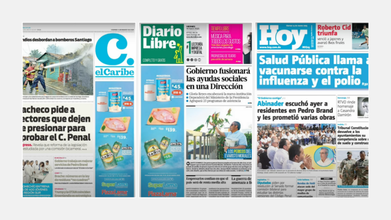 Resumen rápido de los periódicos dominicanos   #FVDigital