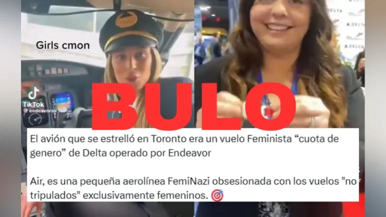 #Mundo:El bulo sobre que el avión que volcó en Toronto estaba tripulado “íntegramente por mujeres”