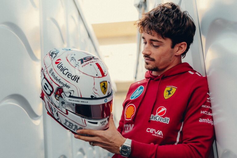 #Deportes: Leclerc celebra sus 150 grandes premios en Japón con un casco especial #F1
