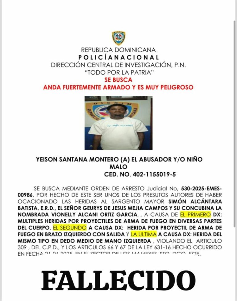Policiales: Cae abatido “El Abusador” al enfrentar patrulla de investigaciones en La Romana; era buscado por homicidio y ataque a un sargento mayor ERD